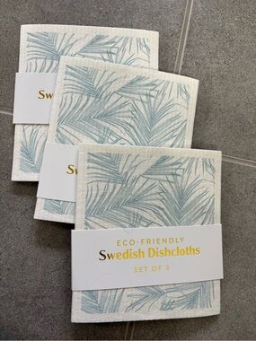 Eco-Friendly Swedish Dishcloths - 3 sets of 3= 9 cloths total. - NWT